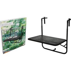 Balkónový stôl 60 x 43 x 70 cm čierny