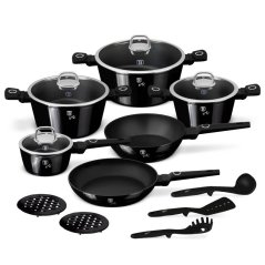 Sada nádobí s titanovým povrchem 15 ks Black Vantage Collection