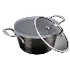 Caserola cu capac cu suprafata din titan 28 cm Colectia Shine Basalt