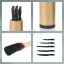 Súprava nožov v stojane Acida bambus čierny 24,5cm 13,0cm