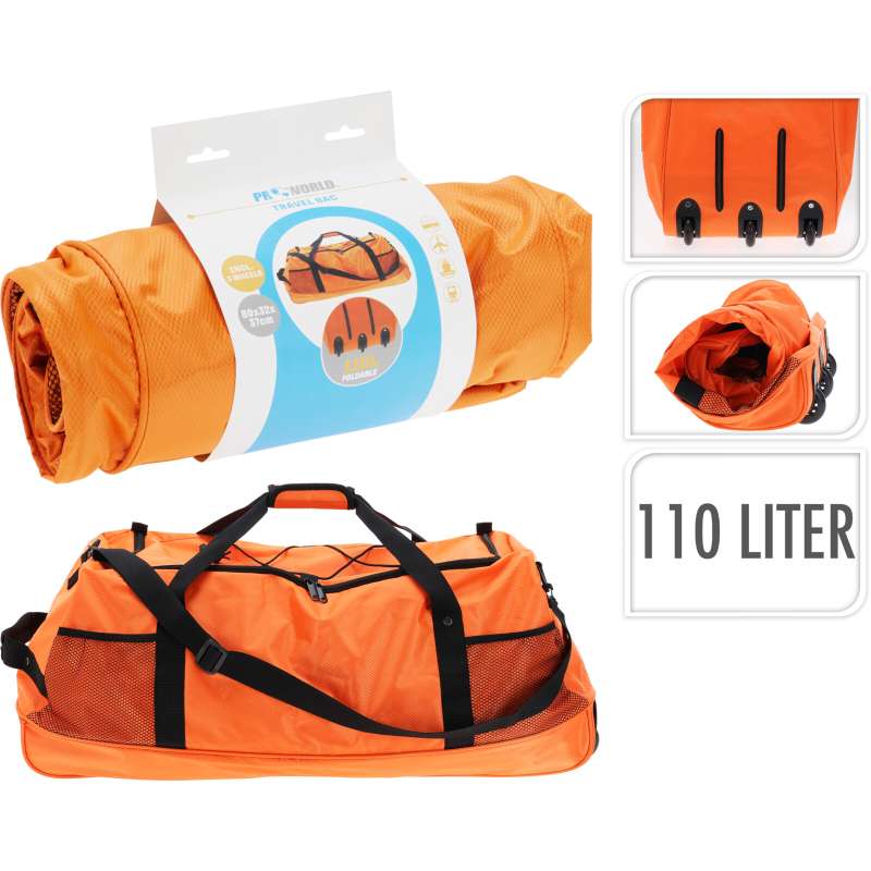 Cestovní taška na kolečkách 110 l oranžová