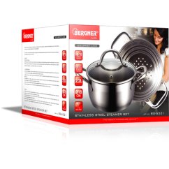 Hrniec naparovacia nerez s pokrievkou 18 cm Gourmet