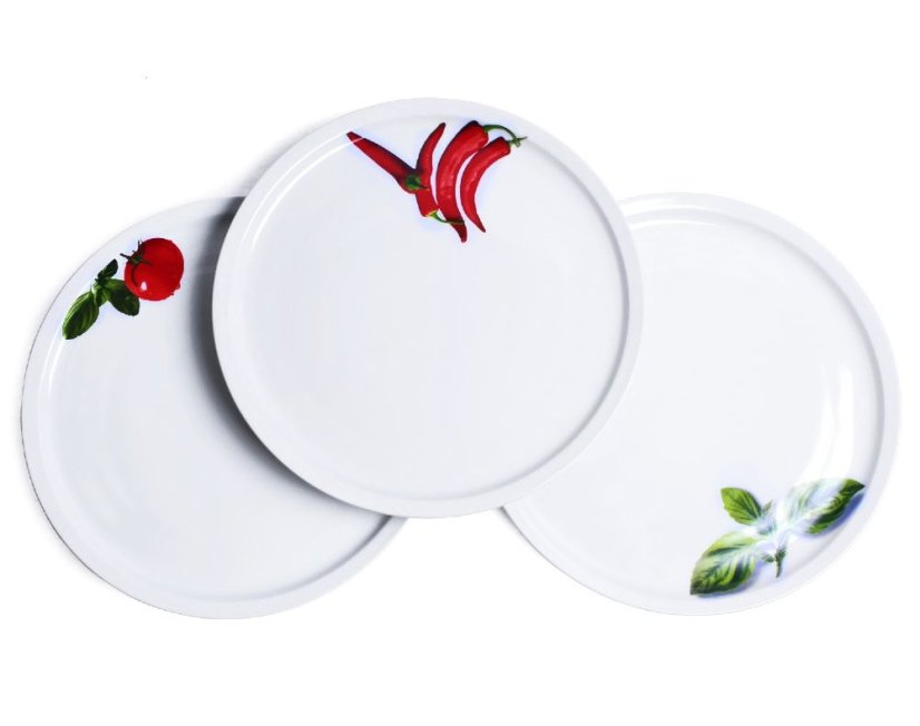 Talíř na pizzu 31 cm porcelán Rajče