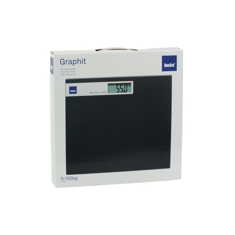 Cantar personal sticla digitala neagra pana la 150 kg GRAPHITO