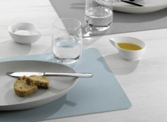 Serviciu de loc KIMARA 45x30 cm imitatie piele albastru deschis