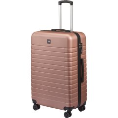 Sada cestovných kufríkov 3 ks metalická ružová