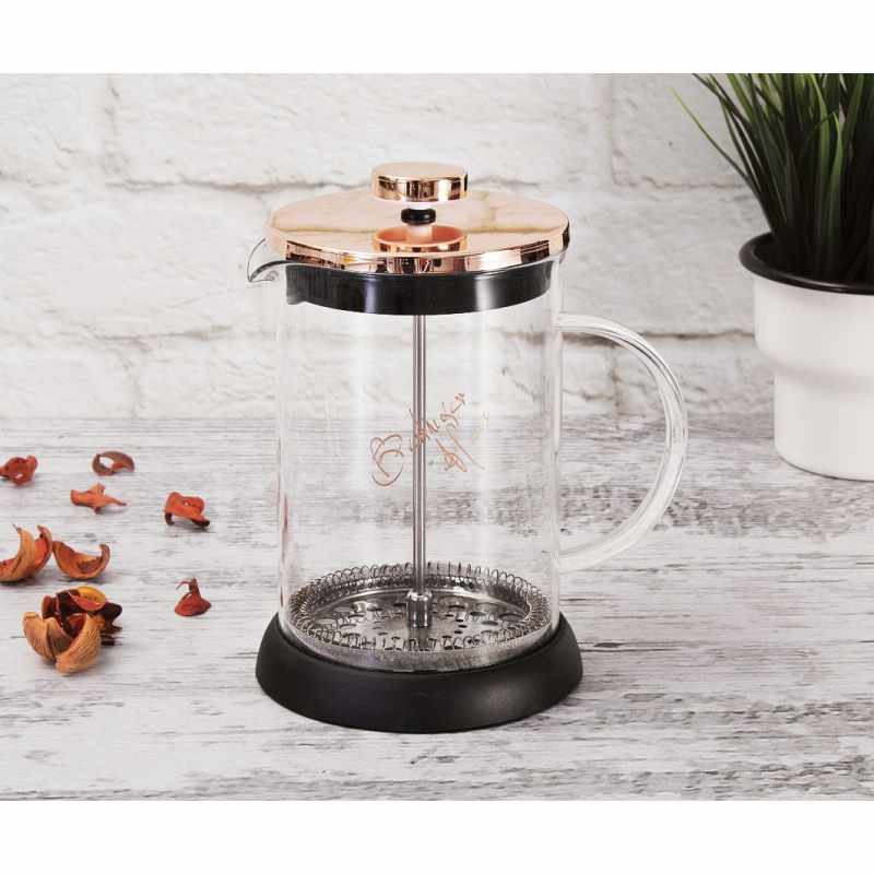 Konvička na čaj a kávu French Press 800 ml Rosegold Metallic Line