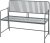 Zahradní lavice BISTRO 118 cm antracit