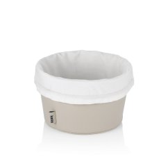 Košík na chleba Grana PU kůže stříbrná šedá 11,0cm 19,0cm