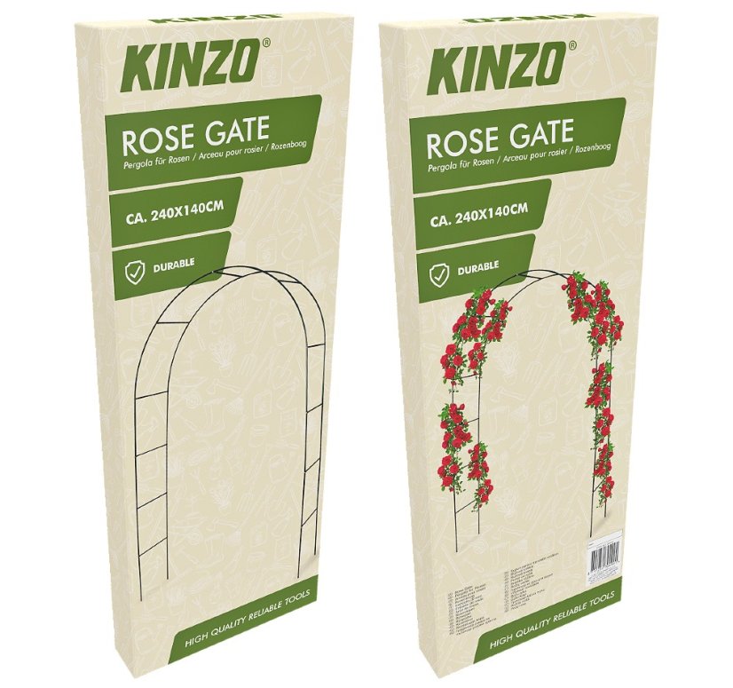 Arco de jardín para puerta de rosas 240 x 140 cm