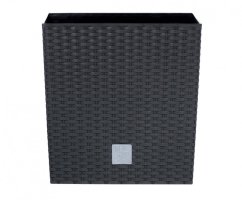 Maceta Prosperplast Rato Square antracita 26,5 x 26,5 x 50 cm