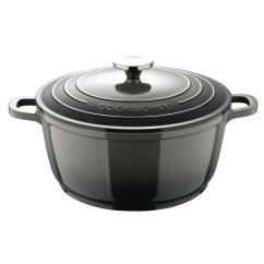Kastrol litinový s poklicí EXCALIBUR 28 cm šedá