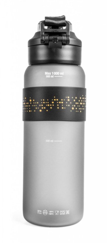 G21 fľaša na pitie 1000 ml 2v1, sivá mrazená