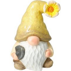 Decor de grădină pitic 31 cm galben