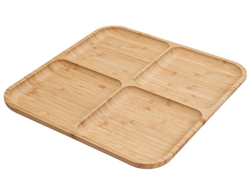 Bandeja de madera para servir 30 x 30 cm