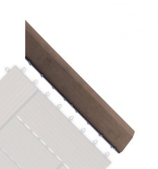 Bandă de tranziție G21 Teak indian pentru plăci WPC, colț 38,5 x 7,5 cm (dreapta)