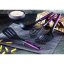 Kuchynské náčinie v stojane sada 7 ks Purple Eclipse Collection