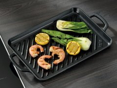 Grilovacia doska liatinová Calido 35x25 cm čierna