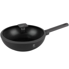 Pánev WOK s titanovým povrchem a poklicí 28 cm Antracit Collection