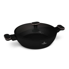 Pánev hluboká s titanovým povrchem a poklicí 28 cm Black Rose Collection