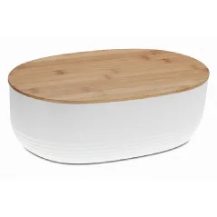 Cutie de paine NAMUR plastic / lemn alb