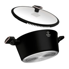 Kastról s titánovým povrchom a vekom 30 cm Matte Black Rose Gold Collection