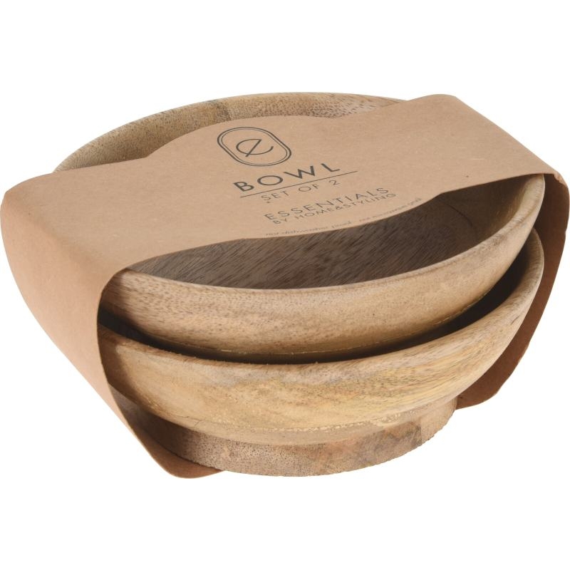 Sada dřevěných misek 2 ks pr. 16 cm