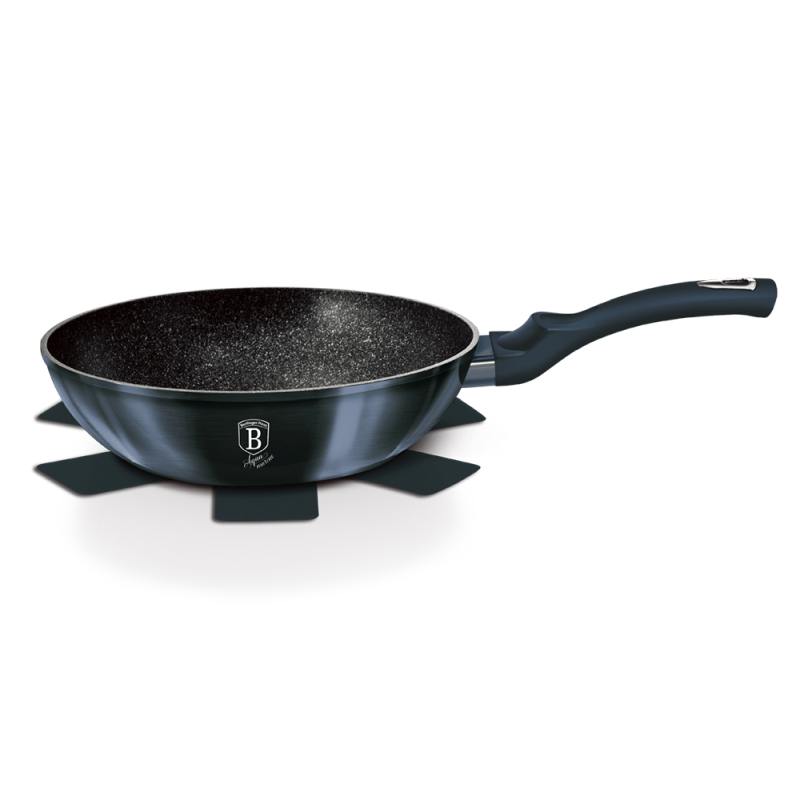 Pánev WOK s mramorovým povrchem 30 cm Aquamarine Metallic Line