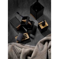 Držák na zubní kartáčky Cube polyresin black Držák na zubní kartáčky Cube polyresin black