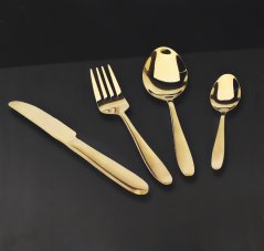 Sada příborů nerez 24 ks ZLATÁ
