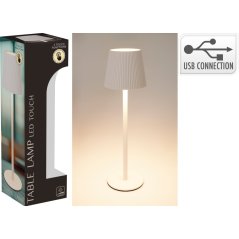 Stolná lampa 10 x 36 cm biela