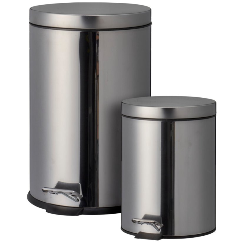 Kôš na pedále 2 ks 20 a 5 l strieborný