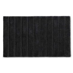 Alfombra de baño Megan 100% algodón negro 120x70x1,6cm