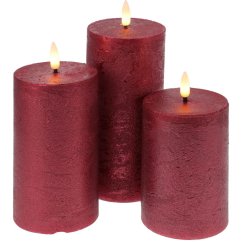 Juego de 3 velas LED