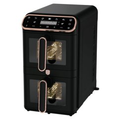 Frigider digital cu aer cald dublu 5,5+5,5 L Black Rose Collection