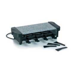 Raclette gril CENERI s žulovou grilovací plochou 8 pánviček