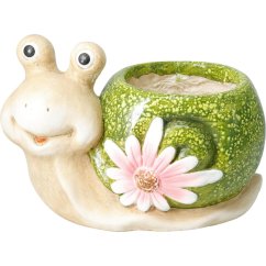 Oală decorativă pentru grădină 21 cm melc