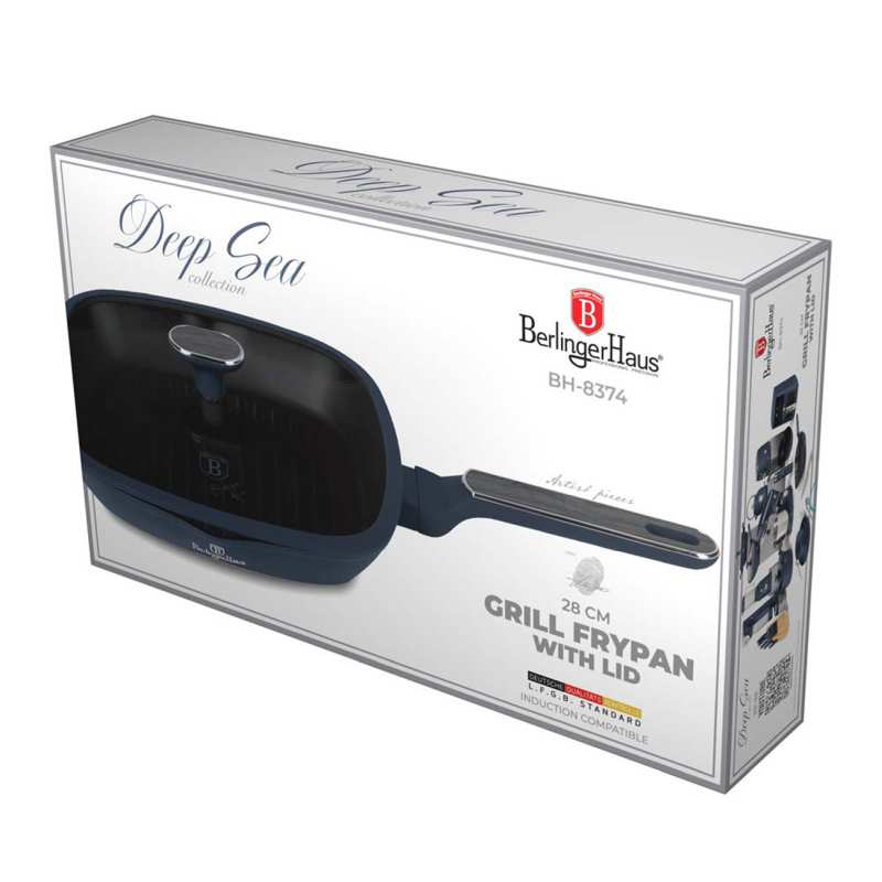 Pánev grilovací s poklicí 28 cm Deep Sea Collection
