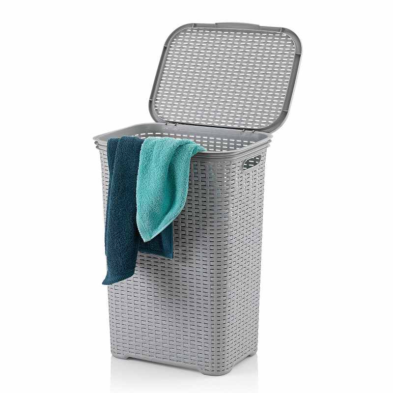 Cesto para ropa BRASILIA 60 l gris claro