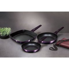 Pánev s titanovým povrchem sada 3 ks Purple Eclipse Collection gril