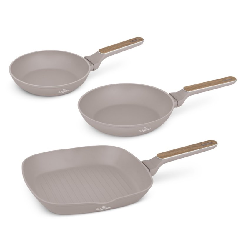 Sada pánví s titanovým povrchem 3 ks Taupe Nordic Collection