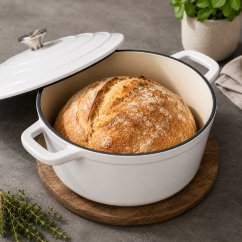 Batería de cocina de hierro fundido Xanten 7 piezas blanca