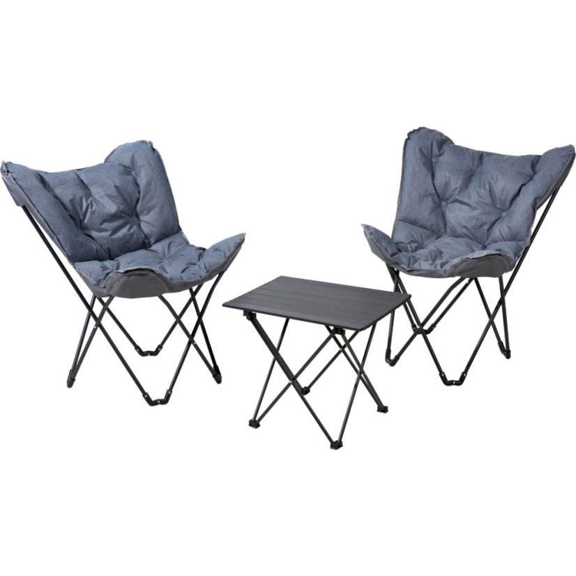 Kempingový nábytok stôl + 2 stoličky