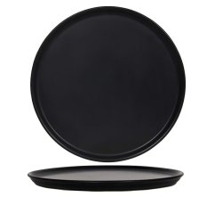 Čierny porcelánový tanier na pizzu 31 cm