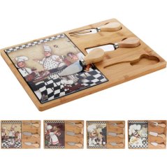 Sada na krájanie syrov s doskou sada 4 ks