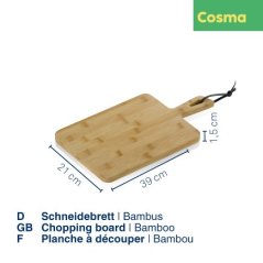 Doštička Cosma bambus svetlo hnedá 39,0x21,0x1,5cm Doštička Cosma bambus svetlo hnedá 39,0x21,0x1,5cm