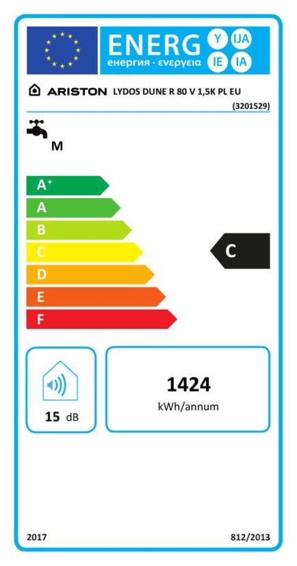Boiler electric mediu 100L LYDOS DUNE R 100 V 1.5K PL EU