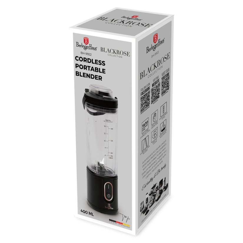 Přenosný aku mixér USB-C Black Rose Collection