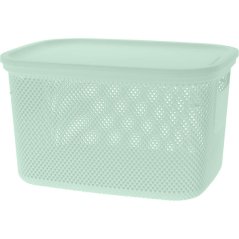 Úložný koš s víkem 18 l zelená