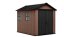 Casă de grădină Keter Newton Plus largă 9x7,5 maro, cu podea